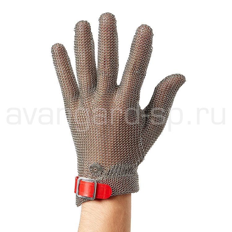 Перчатка кольчужная пятипалая с пластиковым манжетом цена